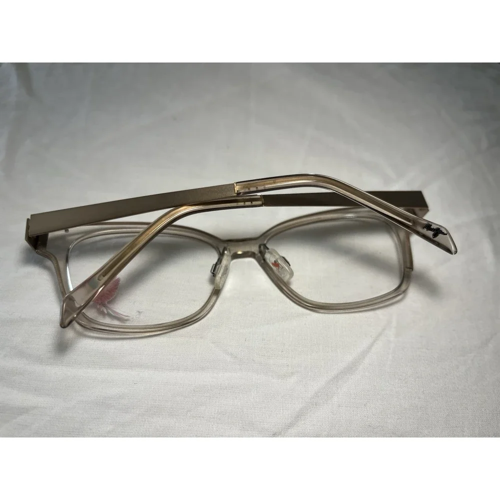 Maui Jim Eyeglasses Glasses MJO 2410-77 Crystal Light Taupe Rose Gold 50.5mm